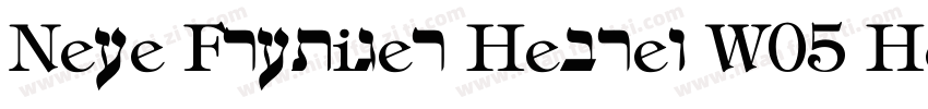 Neue Frutiger Hebrew W05 Heavy字体转换